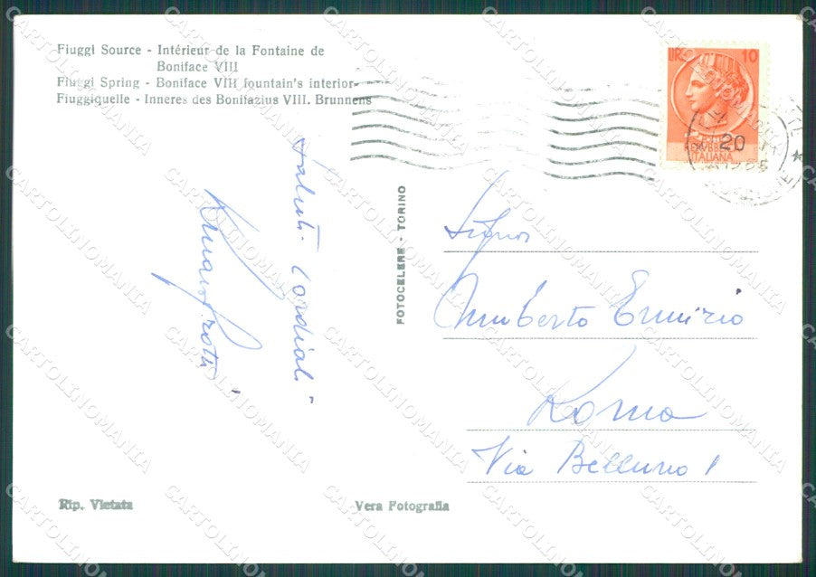 Frosinone Fiuggi Fonte Foto FG cartolina KB4113 – retro