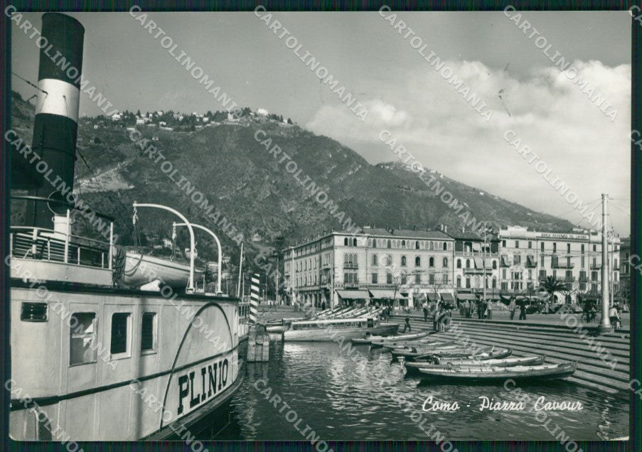 Como Città Lago di Battello Plinio Foto FG cartolina KB4114 – fronte