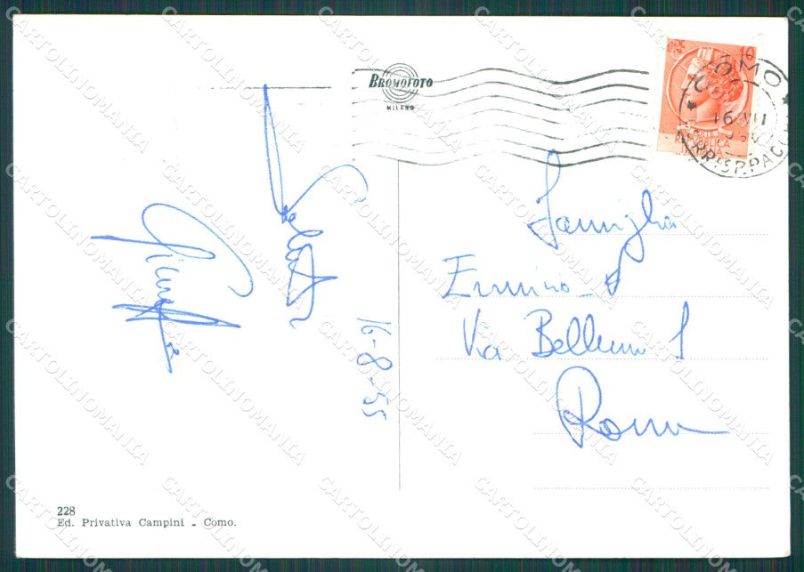 Como Città Lago di Battello Plinio Foto FG cartolina KB4114 – retro