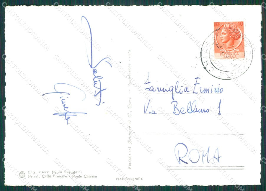 Como Ponte Chiasso Dogana Auto STRAPPO ABRASA Foto FG cartolina KB4116 – retro