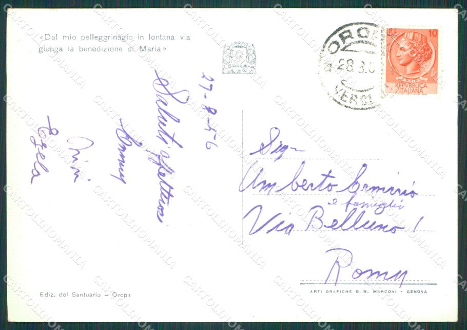 Biella Oropa Foto FG cartolina KB4118 – retro