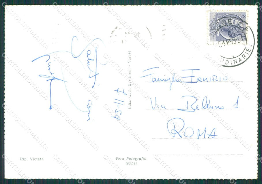 Varese Città PIEGA Foto FG cartolina KB4139 – retro
