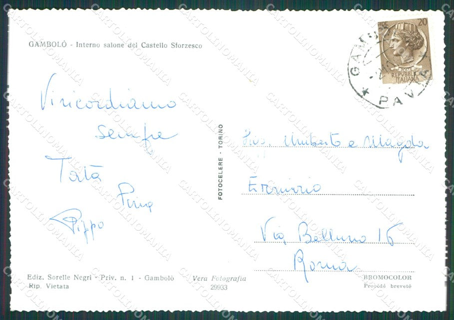 Pavia Gambolò Foto FG cartolina KB4141 – retro