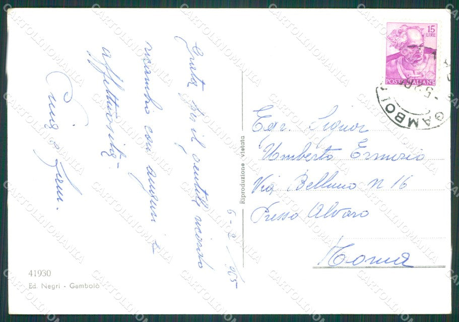 Pavia Gambolò PIEGHINE Foto FG cartolina KB4143 – retro