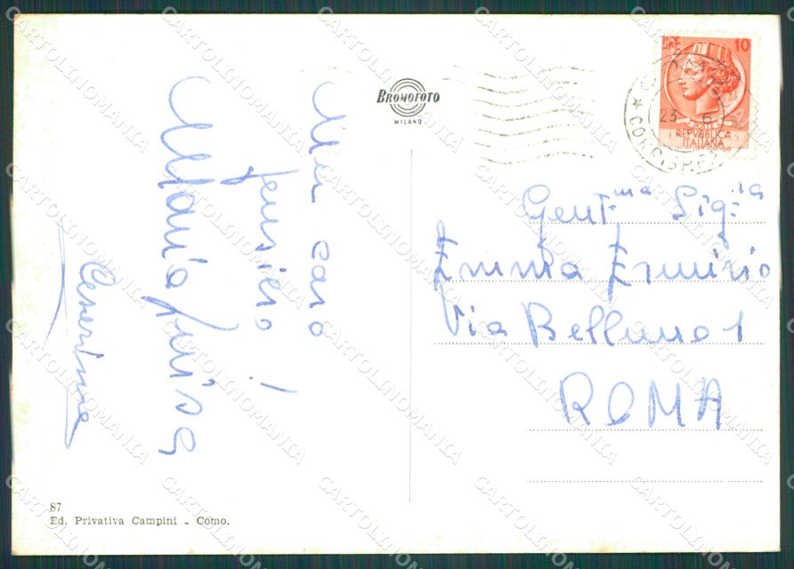 Como Città Lago di Foto FG cartolina KB4144 – retro