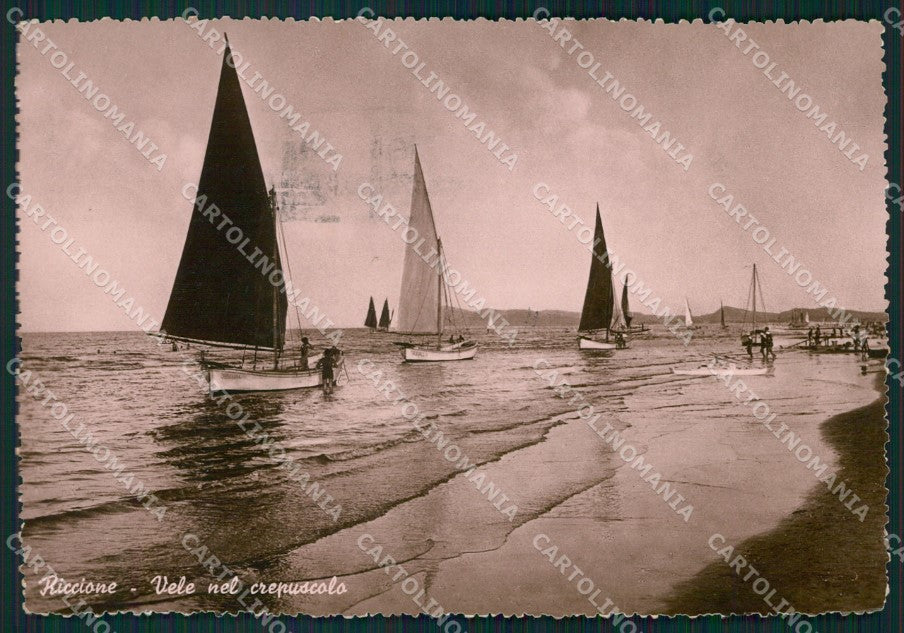 Rimini Riccione Barche Foto FG cartolina KB4155 – fronte