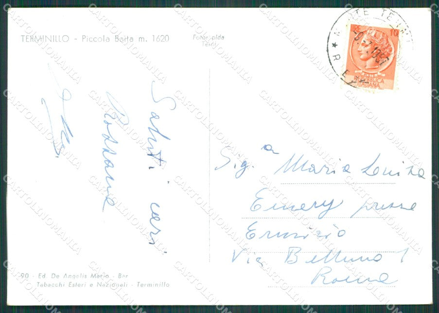 Rieti Terminillo PIEGHINA Foto FG cartolina KB4158 – retro