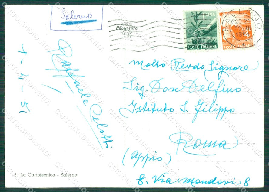 Salerno Città PIEGA Foto FG cartolina KB4173 – retro