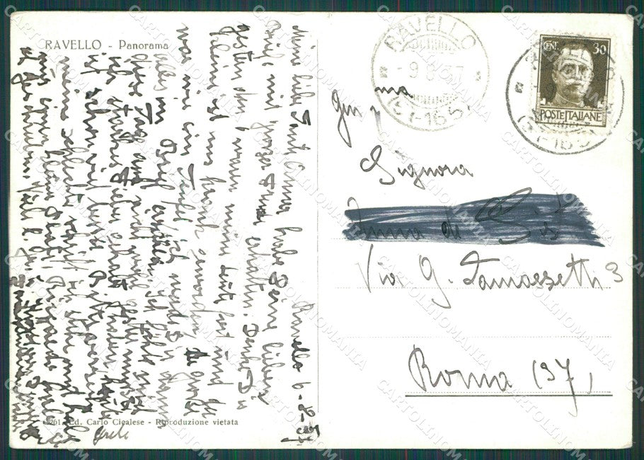 Salerno Ravello MACCHIE PIEGHINA Foto FG cartolina KB4191 – retro