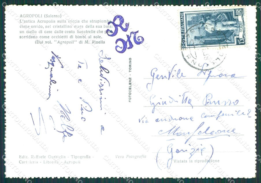 Salerno Agropoli Foto FG cartolina KB4213 – retro