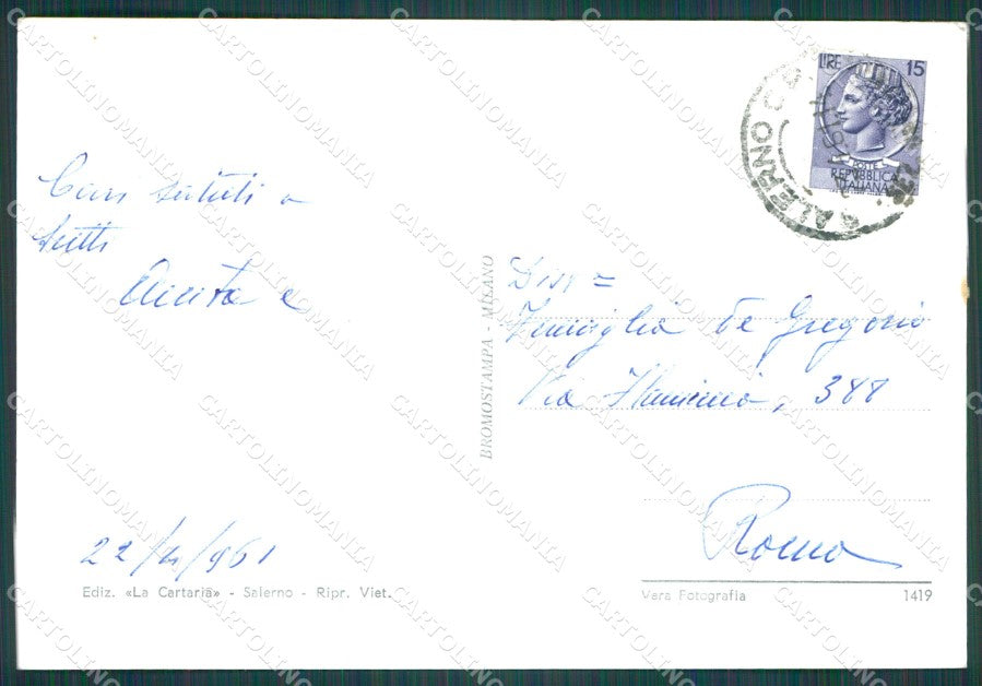 Salerno Città Foto FG cartolina KB4222 – retro