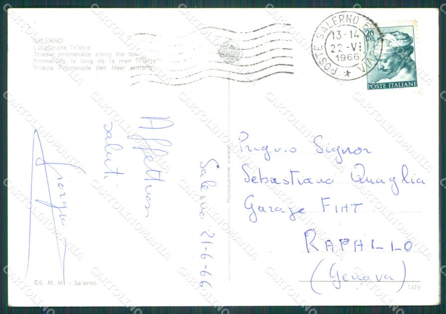 Salerno Città Foto FG cartolina KB4223 – retro
