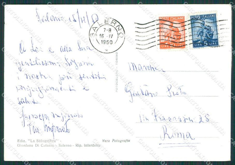 Salerno Città ABRASA Foto FG cartolina KB4225 – retro