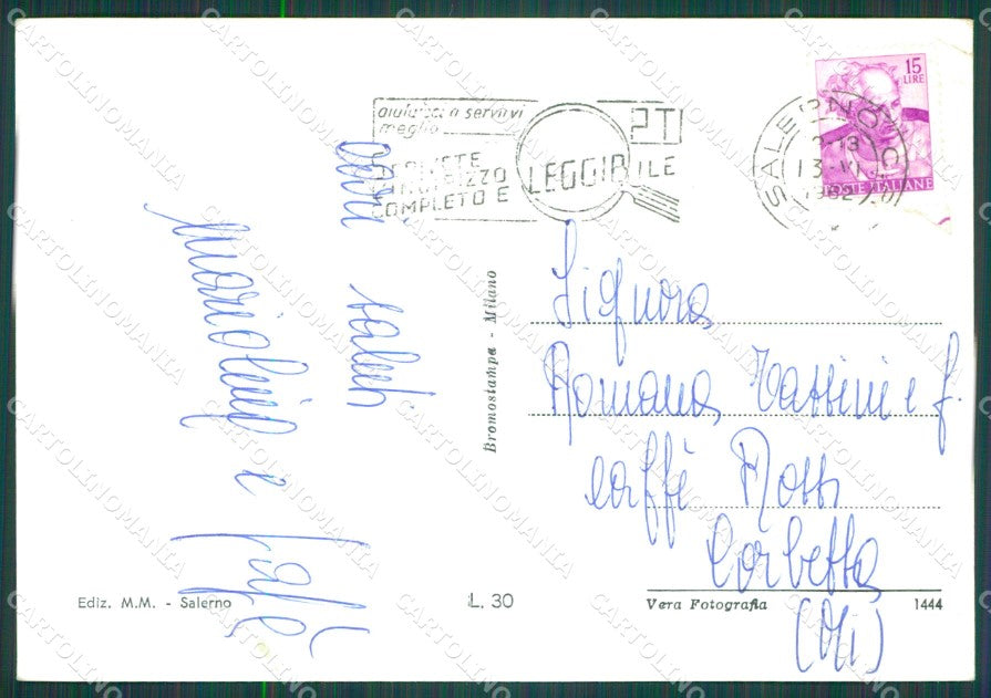 Salerno Città PIEGHINE Foto FG cartolina KB4236 – retro