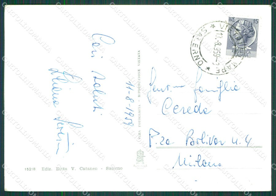 Salerno Città PIEGA Foto FG cartolina KB4254 – retro