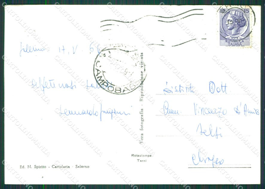 Salerno Città PIEGHINA Foto FG cartolina KB4255 – retro