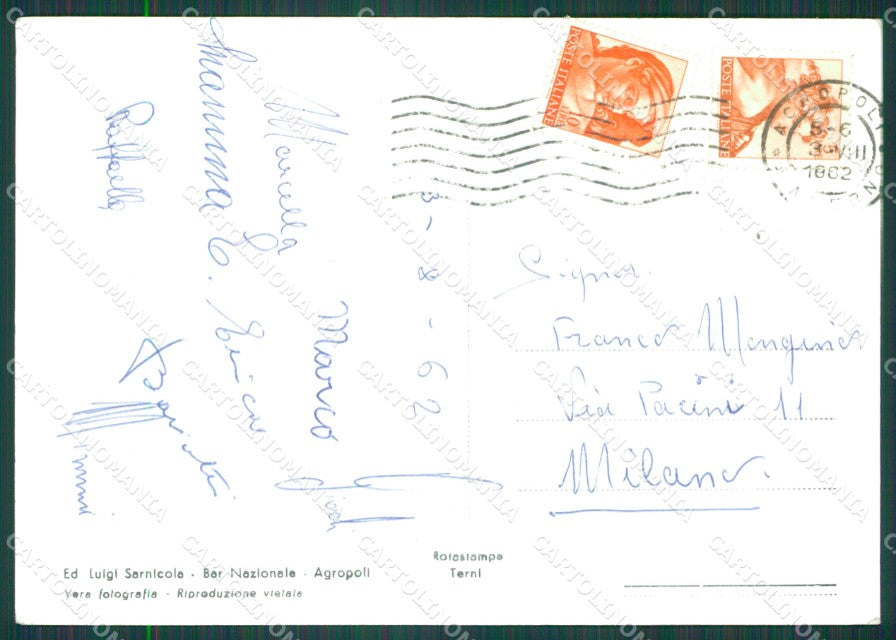 Salerno Agropoli Foto FG cartolina KB4266 – retro