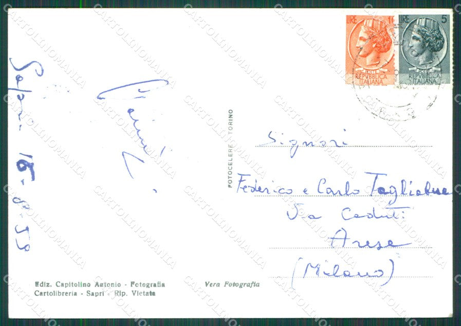 Salerno Sapri Punta Faro Pisacane Foto FG cartolina KB4276 – retro
