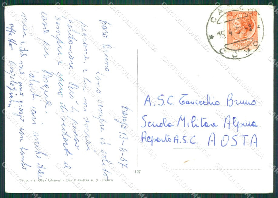 Como Canzo Corni di Foto FG cartolina KB4282 – retro