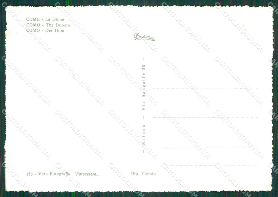 Como Città Foto FG cartolina KB4315 – retro