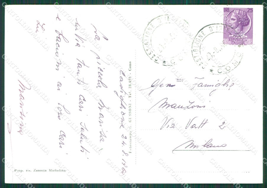 Como Castiglione Intelvi Foto FG cartolina KB4326 – retro