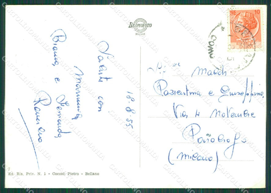 Lecco Bellano Lago di Como Foto FG cartolina KB4330 – retro