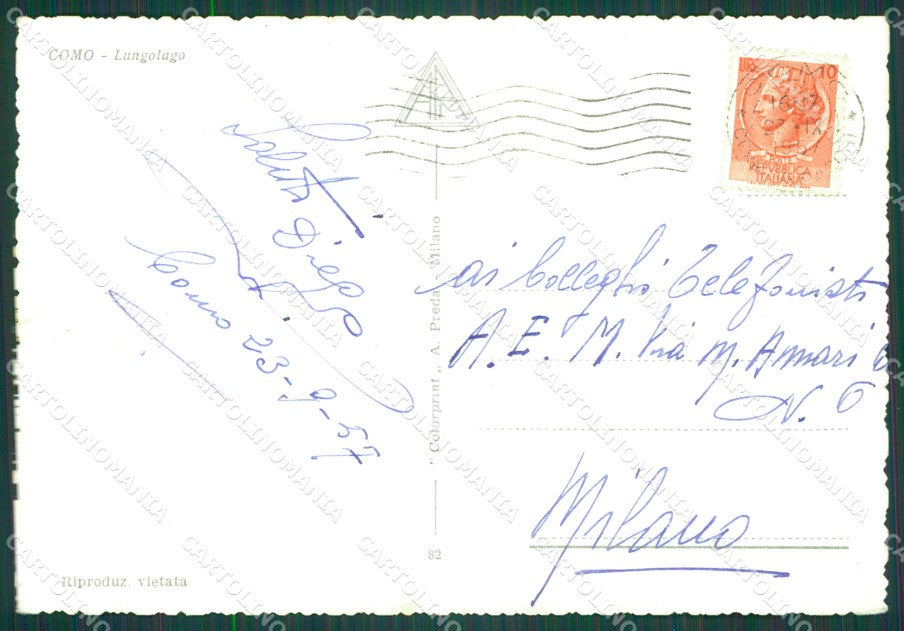 Como Città lago di PEGHE Foto FG cartolina KB4336 – retro