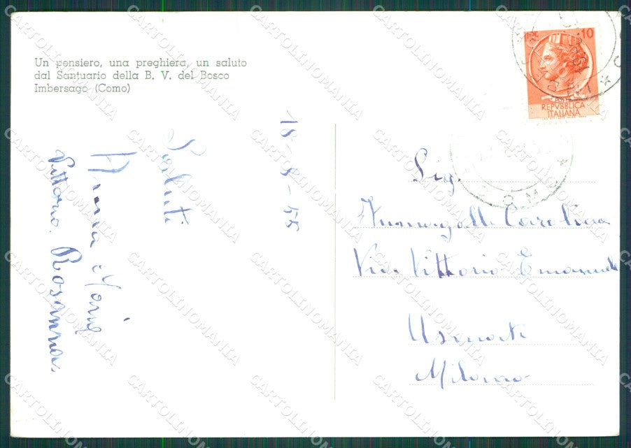 Lecco Imbersago Santuario Foto FG cartolina KB4346 – retro