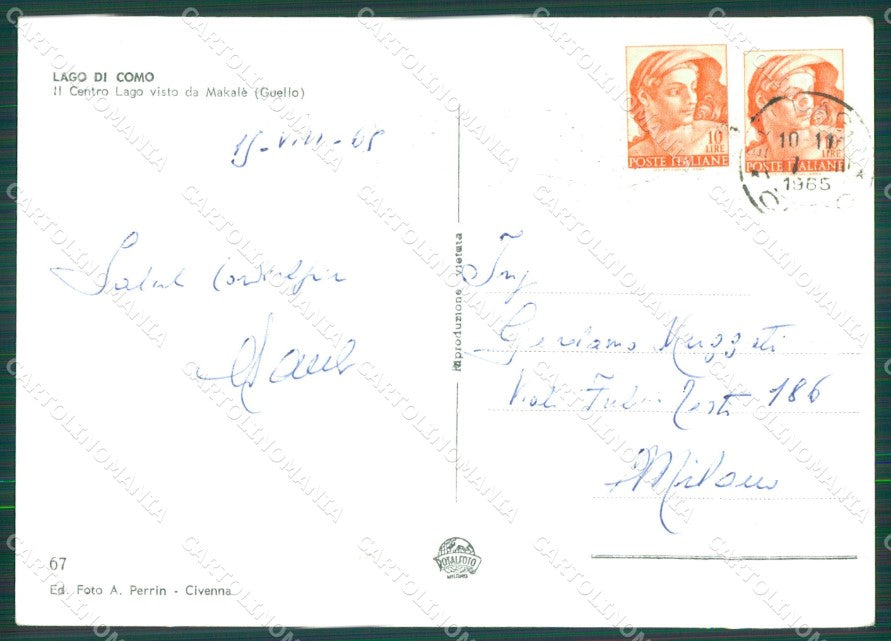 Como Bellagio Makalè Lago di Como Foto FG cartolina KB4361 – retro