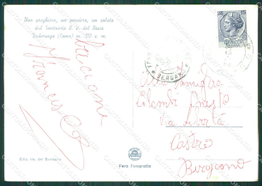 Lecco Imbersago Santuario Foto FG cartolina KB4370 – retro