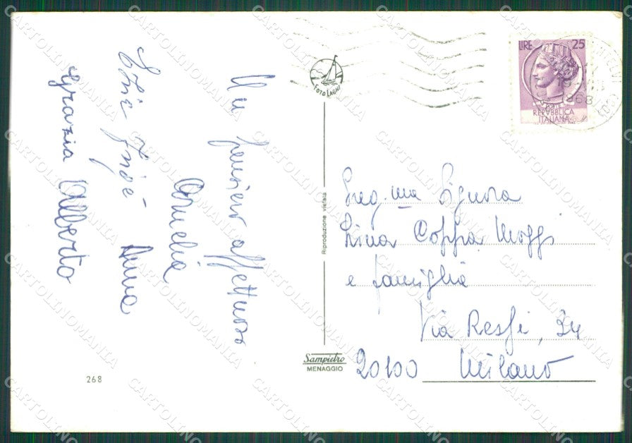 Como Lanzo Lugano Lago di Foto FG cartolina KB4375 – retro