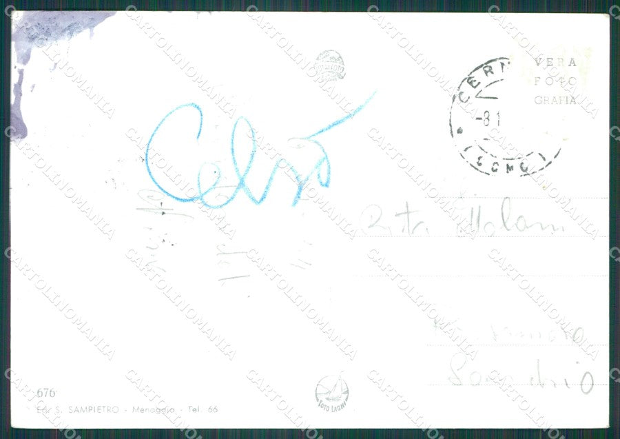 Como Cernobbio Lago di Como Foto FG cartolina KB4396 – retro