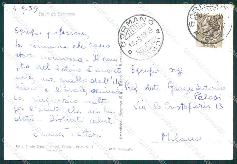 Como Sormano Foto FG cartolina KB4398 – retro