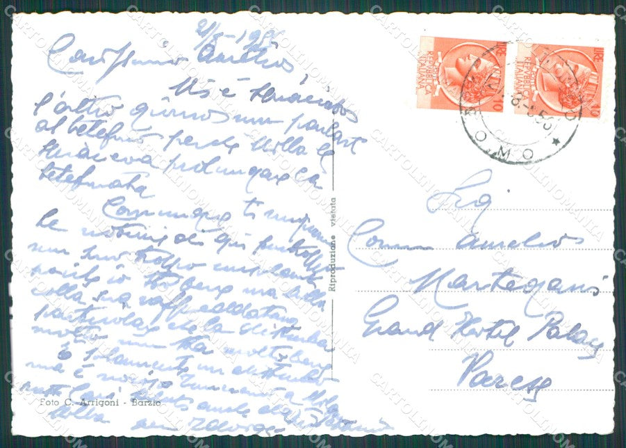 Lecco Barzio Foto FG cartolina KB4403 – retro