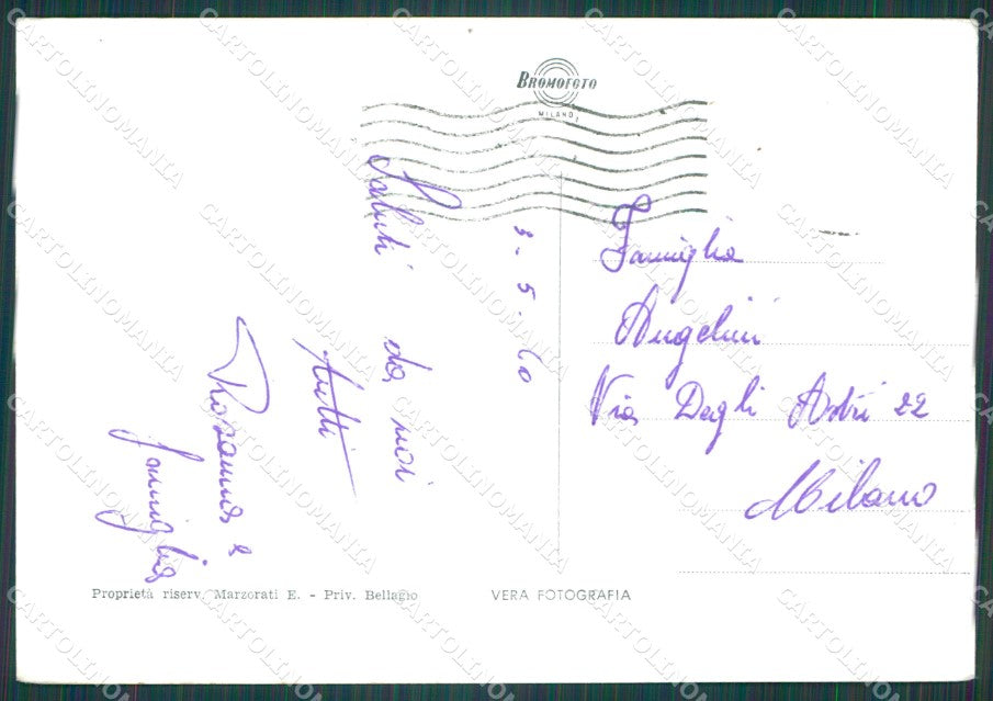 Como Bellagio Lago di Como PIEGHE Foto FG cartolina KB4408 – retro