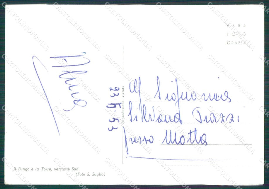 Lecco Grigna Meridionale Gruppo del Fungo Foto FG cartolina KB4425 – retro