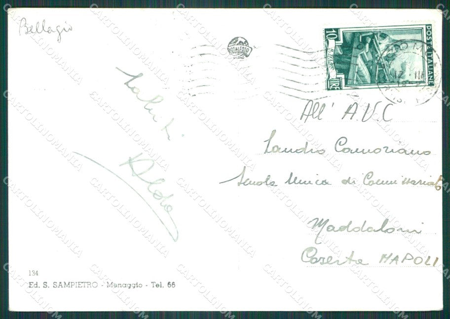 Como Bellagio Lago di Como PIEGHINA Foto FG cartolina KB4431 – retro