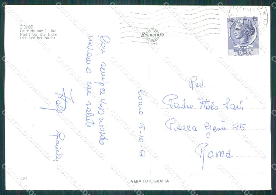 Como Città Lago di Foto FG cartolina KB4435 – retro
