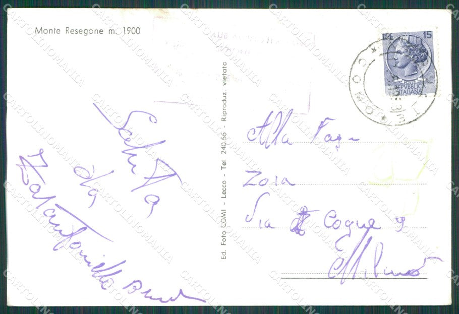 Como Monte Resegone Cai PIEGHINE Foto FG cartolina KB4442 – retro