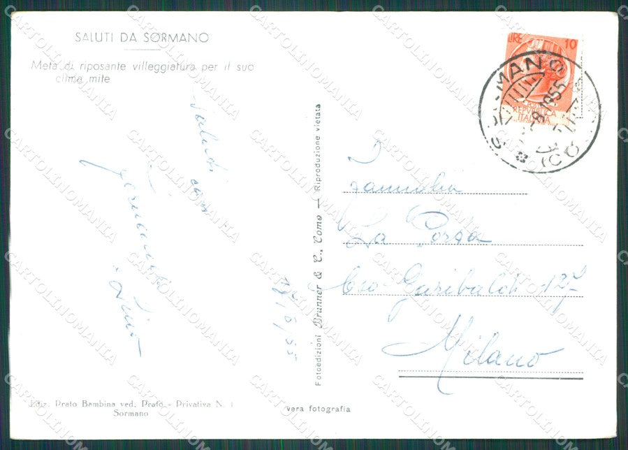 Como Sormano Caglio Foto FG cartolina KB4443 – retro