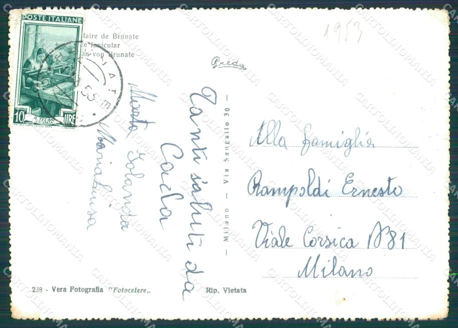 Como Brunate Funicolare Lago di Como Foto FG cartolina KB4448 – retro