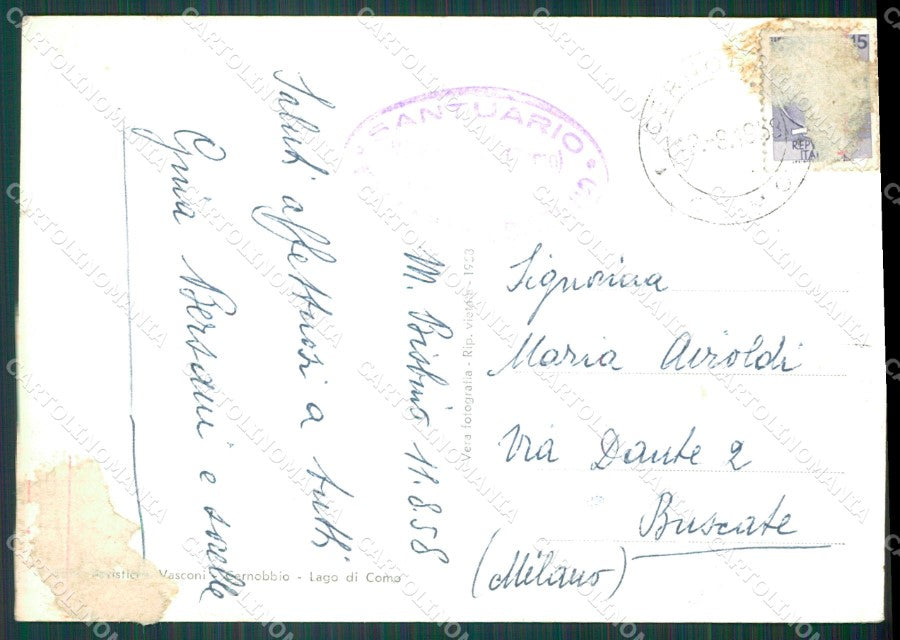 Como Cernobbio Brunate Lago di Como MACCHIA Foto FG cartolina KB4454 – retro