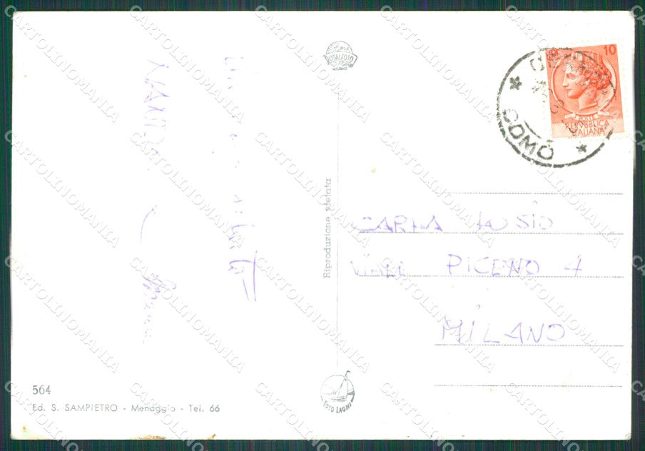 Como Cernobbio Villa d'Este Lago di Como PIEGHINA Foto FG cartolina KB4459 – retro