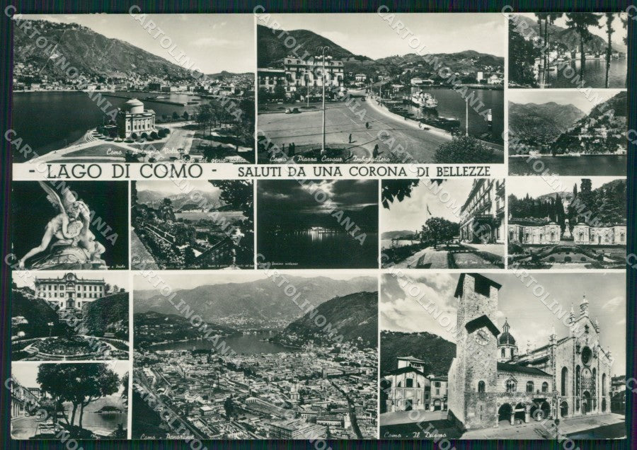 Como Città Lago di Saluti da Foto FG cartolina KB4467 – fronte