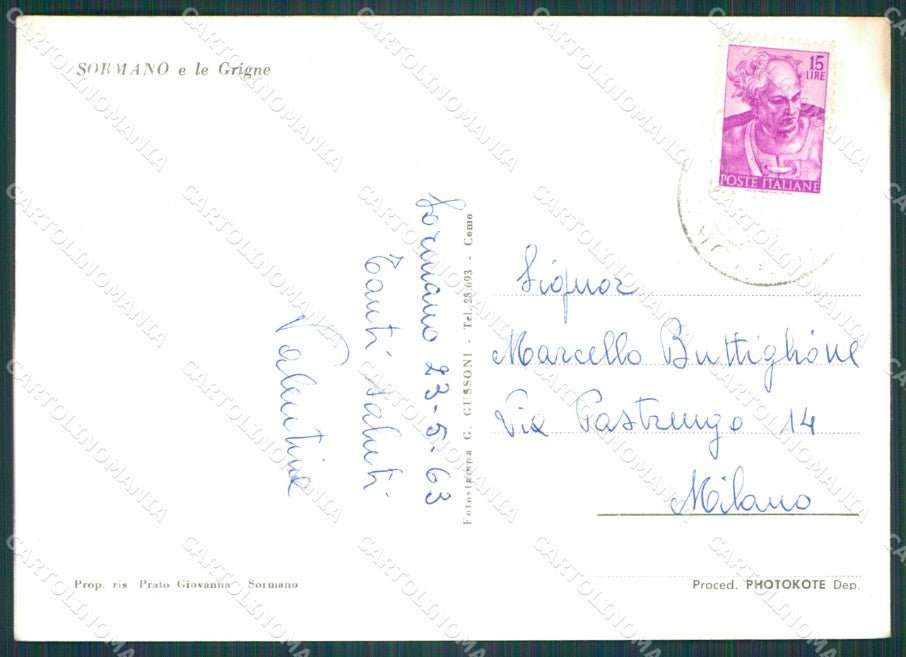Como Sormano Foto FG cartolina KB4468 – retro