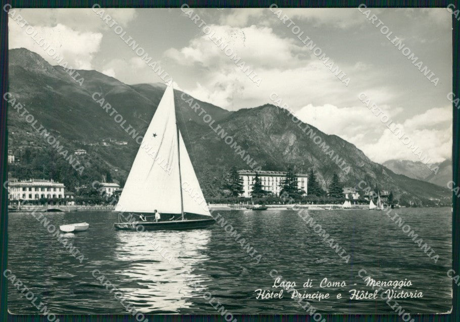 Como Menaggio Lago di Como Barca Foto FG cartolina KB4475 – fronte