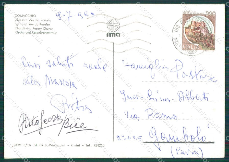Ferrara Comacchio Foto FG cartolina KB4478 – retro