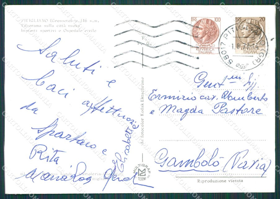 Grosseto Pitigliano Tennis Foto FG cartolina KB4488 – retro
