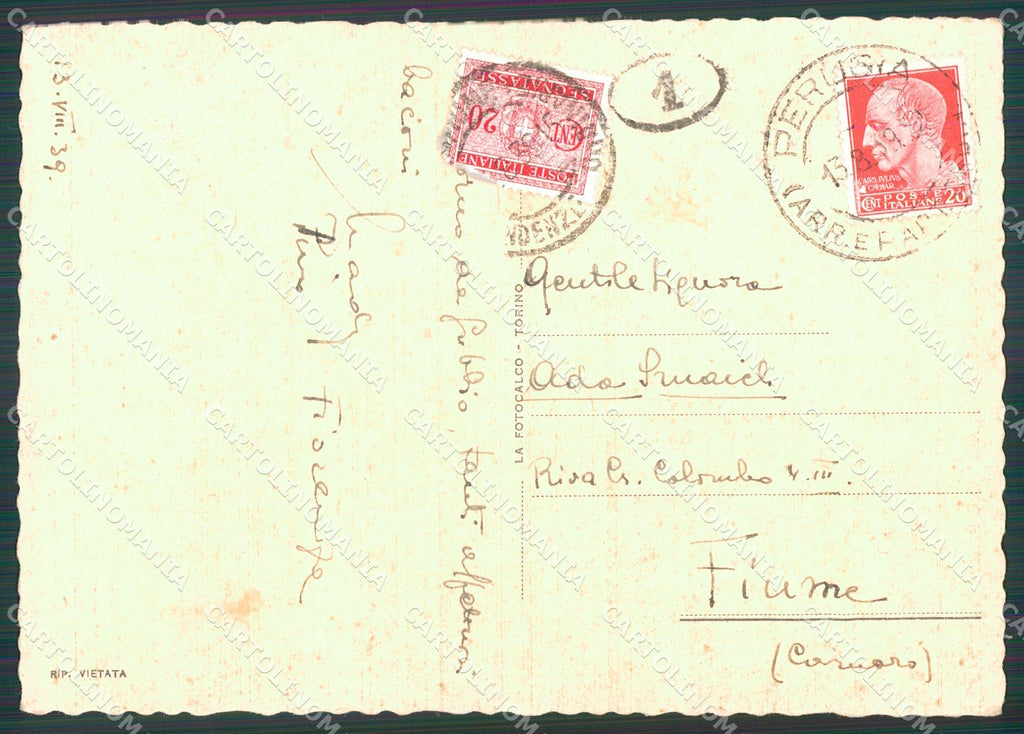 Perugia Città PIEGHINA FG cartolina KB4542 – retro