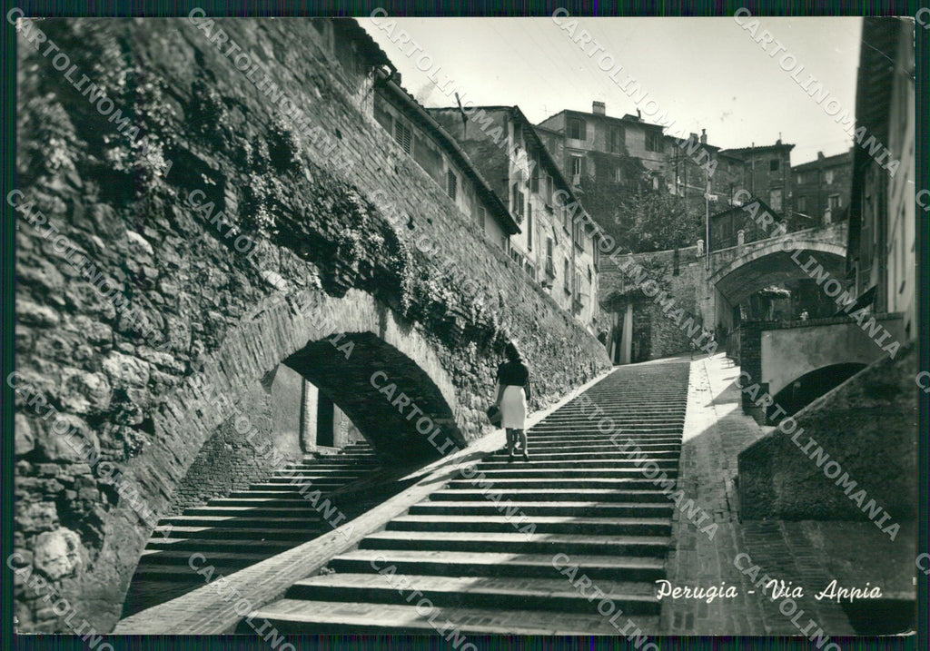 Perugia Città Via Appia PIEGHINA FG Foto cartolina KB4555 – fronte